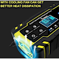 Miniatyrbilde 3 av 5: 8A 12V/24V bærbar smart batterilader med LCD-berøringsskjerm