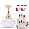 Miniatyrbild 2 av 5: Magnetisk nagelspetsövningsställ baslegeringhållare nagelkonstdisplayställ vit diamantkristall