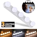 Miniatyrbilde 2 av 2: Bærbar LED-sminke speil lys USB oppladbar for baderom sminkerom forfengelighetstabell med 3 lysmoduser
