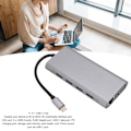 Pikkukuva 7 / 8: 11-in-1 USB-C-keskitin, moniporttisovitin, 4xUSB3.0 HD 4K VGA RJ45 Ethernet PD -lataus 3,5 mm ääni USB-C-telakka-asema