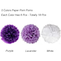 Miniatyrbilde 2 av 7: Recosis Cocodeko 18 stk silkepapir pompom blomsterball