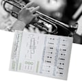 Miniatyrbilde 1 av 8: Trompet Akkorddiagram Fingersetting Noter Musikk Instrument Referanseguide for Hjem Klasse Liten