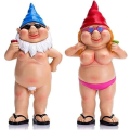 Miniatyrbilde 1 av 5: Frekk hagegnomstatue, morsom hagegnom