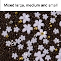 Miniatyrbild 4 av 5: Blomspikdekorationer för nagelkonst, 3D nagelblommor strass