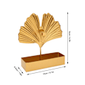 Miniatyrbillede 4 af 5: Jern Røgelse Spoleholder Ginkgo Blad Formet Røgelse Brændende Støtte Stativ til Hjem Dekoration Guld