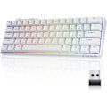 Miniatyrbild 1 av 7: Bluetooth/2.4G/USB 60% Mekanisk Gamingtangentbord RGB Hotswappable PBT Keycaps Trådlöst/Trådbundet Tangentbord för Windows PC Gamer