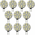 Pikkukuva 1 / 5: 10x G4 LED-lamppu DC 12V Ei himmennettävä Valkoinen 6000K Lamppu