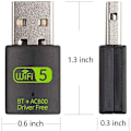 Miniatyrbillede 7 af 7: USB WiFi Bluetooth-adapter, trådløs netværks ekstern modtager
