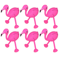 Miniatyrbillede 1 af 5: 6 stk. oppustelige lyserøde flamingoer til oppustelig flamingo-fest