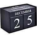 Miniatyrbild 1 av 7: Trä skrivbord block kalender - evig block månad datum display