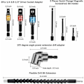 Miniatyrbilde 3 av 5: Drill Extension Kit 1Pcs Fleksibel Forlengelse - Skrutrekker og