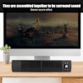 Miniatyrbilde 1 av 2: SADA V-117 Kablet datamaskinlyd 3W Hjem Desktop Liten høyttaler Notebook Subwoofer for Surround Sound