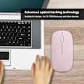 Pikkukuva 6 / 8: Hiiri Vaaleanpunainen Langaton Bluetooth 5.0 2-Tilainen Hiljainen Kannettava Tietokoneen Lisävarusteet 2.4GHZ