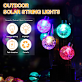 Miniatyrbild 5 av 5: Garden Solar String Lights 100st LED 39ft 8 Modes Crystal Ball multicolor