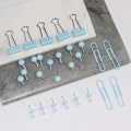 Miniatyrbillede 4 af 6: Søde tommelfingertegn papirclips binderclips trykknapper sæt assorteret