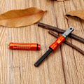 Miniatyrbillede 9 af 10: Udendørs Overlevelseslejr EDC Legering Vandafvisende Magnesium Flintsten CNC Gear Lomme (Orange)