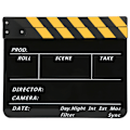 Pikkukuva 2 / 8: Akryyli 30x25cm Clapperboard Ohjaaja Elokuva Clapperit Elokuva- ja Televisiokuvaus RekvisiittaKeltainen raidallinen taulu(PAV1YBE)
