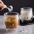 Miniatyrbillede 6 af 8: Sharemee Søde Krus Dobbelt Væg Isoleret Glas Espresso Kop