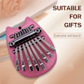 Miniatyrbillede 5 af 5: Mini Kalimba 8 Tangenter Tommelfingerklaver Sød Bærbar Fingerklaver Træ