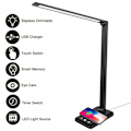 Pikkukuva 2 / 7: LED-pöytävalaisin, himmennettävä pöytävalaisin 6 W:n langattomalla latauksella ja USB:llä