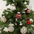 Miniatyrbild 5 av 6: Okrossbara juldekorationer för julgransprydnader, 25 st Multi Julkulor Lättvikt Klassiska julfärger för inomhusbruk