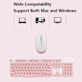 Pikkukuva 3 / 5: 2.4G langaton näppäimistö ja hiirisetti, langaton ultraslim täysikokoinen USB-näppäimistö ja hiiriyhdistelmä ladattava Windows XP / 7/10 / Mac OS X 10.3 +