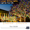Miniatyrbild 2 av 5: Solar String Light Led Star Light 23ft 50 LEDs For Terrace Bonsa white light