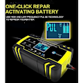 Miniatyrbilde 4 av 5: 8A 12V/24V bærbar smart batterilader med LCD-berøringsskjerm