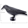 Miniatyrbillede 6 af 7: Schramm® 3 stk. Siddende Krager Sort Dueræddere