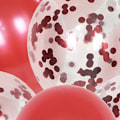 Miniatyrbillede 5 af 5: 60 stk. 12 tommer, perlemorsfarvede balloner + ballon med pailletter |