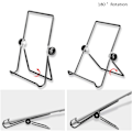Miniatyrbillede 3 af 6: Foldbart tabletstativ med flere vinkler, universalt justerbart metalbordsstativ med 180° rotation til iPad 10,2", iPad Pro 11"/12,9" 2020/2018, iPad Air,