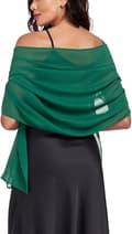 Shawls and Wraps Soft Chiffon Scarf for Evening Dresses Wedding Stole green