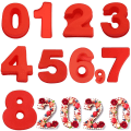 Miniatyrbillede 3 af 8: 10 tommer 9 stykker store talforme bagning forme silikone