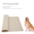 Miniatyrbilde 7 av 8: Fôringsmatte for kjæledyr for å forhindre søl, vaskbar, oppvaskmaskinsikker, sklisikker, silikon, stor hundeplassmatte for vann- og matskål, beige