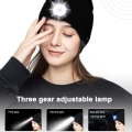 Miniatyrbilde 3 av 4: Bluetooth-hodetelefon med LED-lyskappe for utendørs nattløping