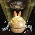 Miniatyrbilde 2 av 7: Stjernehimmel-projektor, dreibar LED-musikk-nattlys med 6