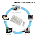 Miniatyrbild 4 av 5: Rechargeable Bluetooth Keyboard and Mouse Combo Ultra-Slim Portable Compact Wireless Mouse Keyboard