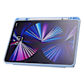 Miniatyrbillede 4 af 4: Til iPad Pro 12,9 tommer (2021)/(2020)/(2018) Tablet Etui Auto Wake/Sleep Origami Stativ Pu Læder + Akryl Cover - Mørkeblå--