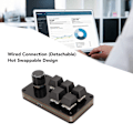 Miniatyrbillede 5 af 8: Programmerbar tastatur 5 taster 1 knap blå switch mekanisk hot swappable kablet USB mini tastatur til medie spil kontor