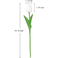 Miniatyrbillede 4 af 7: 24 Pakke Kunstige Tulipaner Lilla Real Touch Tulipaner Blomster Tulipaner