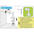 Miniatyrbilde 5 av 5: Magnetisk dørstopp MS011 i rustfritt stål-look Dørstopp