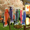 Miniatyrbillede 4 af 8: 5 stk. japansk karpe vindstrømpe streamer fisk flag drage