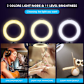 Miniatyrbillede 6 af 7: MACTREM 6\" Ringlys Selfie Ringlys med Stativ &