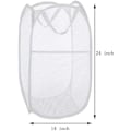 Miniatyrbild 2 av 6: Mesh Pop-up-tvättkorg – Fällbar lätt korg för tvätt – Hållbar klädförvaring för barnrum, studenthem, hem, resor &