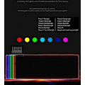 Miniatyrbillede 4 af 10: RGB Gaming Musemåtte, XXL, 800*300mm, Soft-Led-Musemåtte, Computertastatur-Musemåtter Matte, Sort