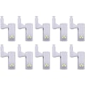 Miniatyrbillede 2 af 5: 10 stk. LED-sensorhængsellamper til køkkenskab, skab, garderobe, hvid (hvid, 10 stk.)