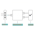 Miniatyrbillede 6 af 8: Ethernet Splitter RJ45 Netværksport 1 til 2 Port Aluminiumlegering Gigabit Netværksswitch 1000Mbps