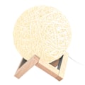 Miniatyrbilde 3 av 4: USB-ladbare nattlampe i ballform, Sepak Takraw LED-lys for hjem, soverom, beige