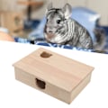 Miniatyrbillede 1 af 8: Hamsterhus Holdbar Træstamme Flytbart Tag 6 Soveværelser Kæledyr Skjulested Hus til Kæledyr Sover og Bevæger Sig