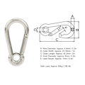 Miniatyrbillede 3 af 8: 10 stk. Snap Hook Fjeder Karabiner Klips Spænde Rustfrit Stål til Camping Klatring Hængning M5